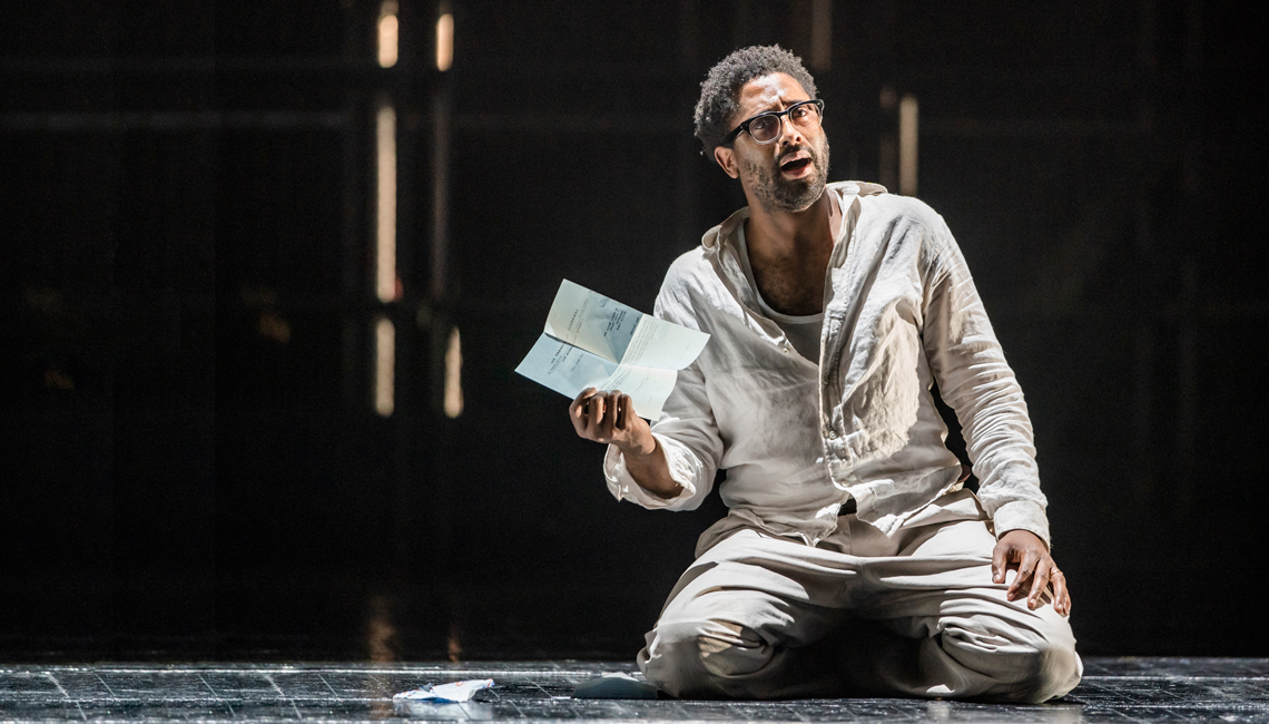 Peter Brathwaite in The Knife of Dawn, The Royal Opera ©2020 ROH. Photograph by Tristram Kenton