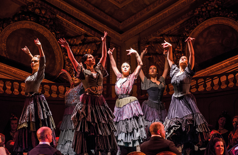 Production photo of La Traviata, The Royal Opera ©2016 ROH. Photograph by Tristram Kenton